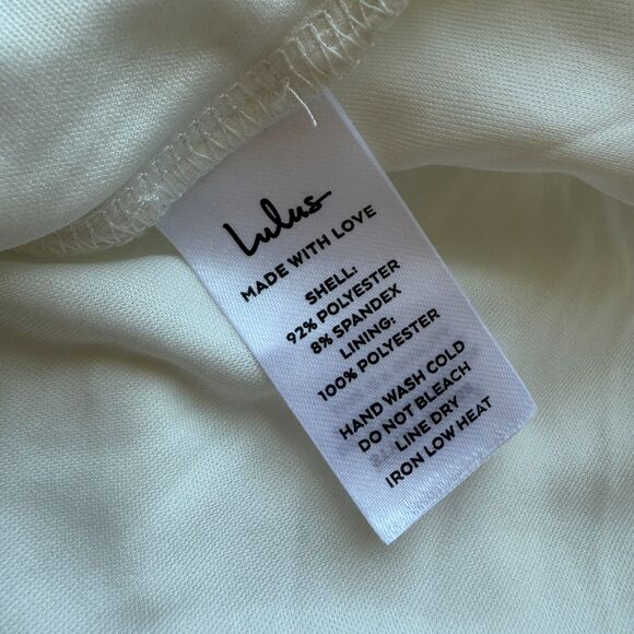 Lulus Torri White Satin Off-the-Shoulder Maxi Dress Size Medium - Picture 10 of 13